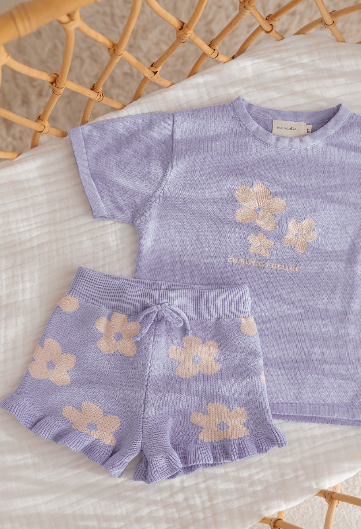 Knitted Tee | Lilac Posy