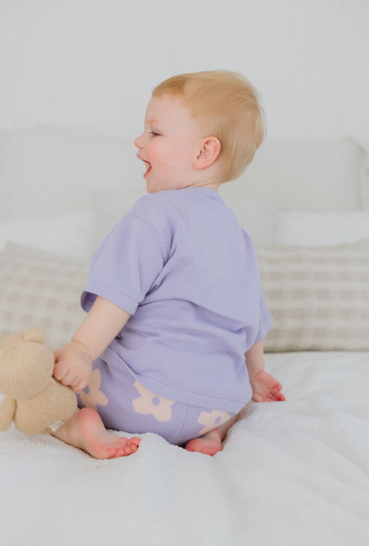 Knitted Tee | Lilac Posy