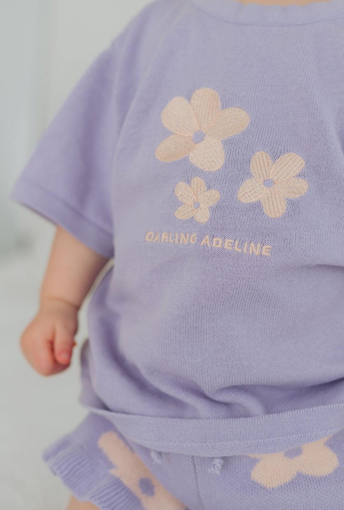 Knitted Tee | Lilac Posy