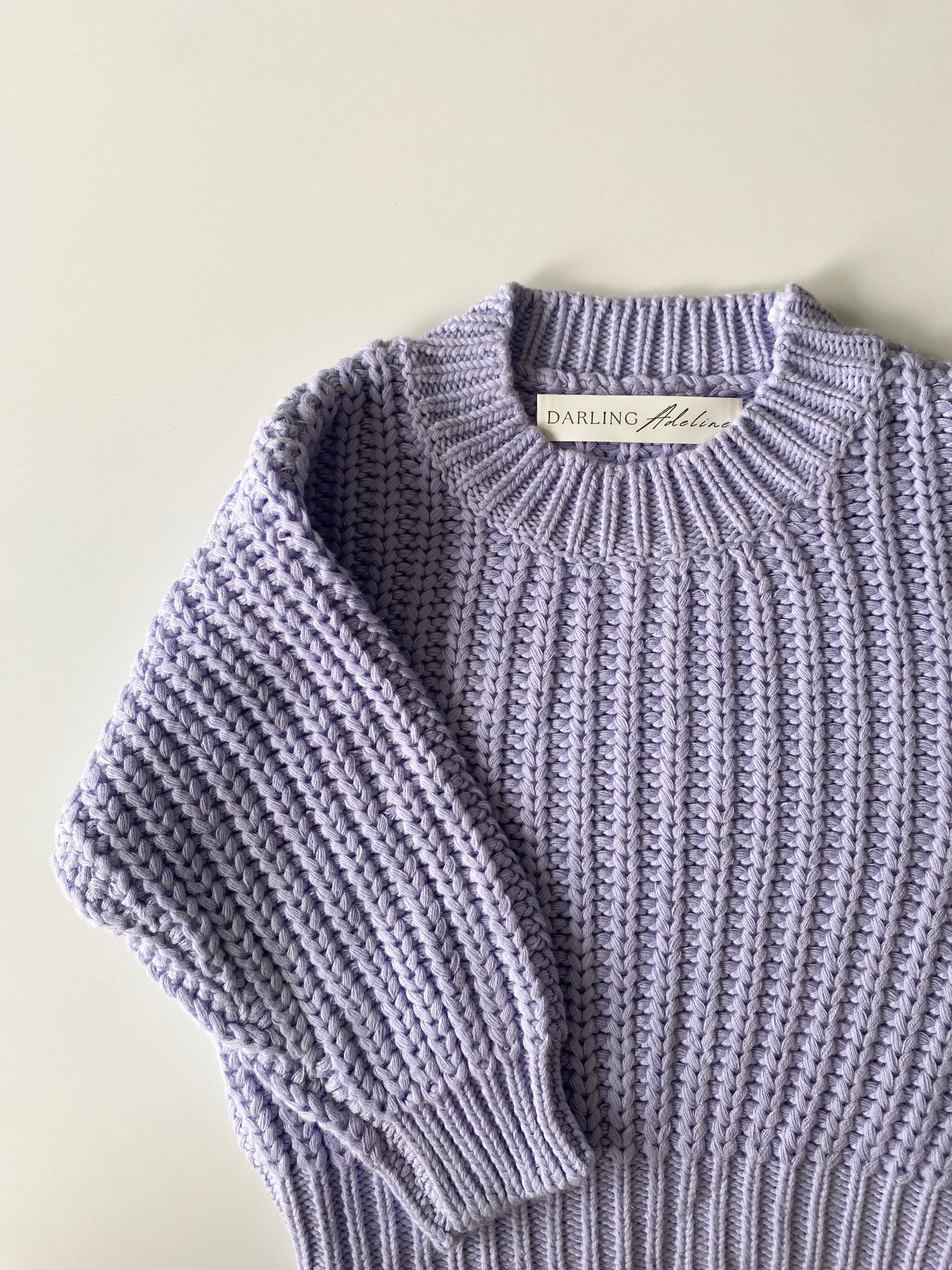 Chunky Knit Jumper | Lilac