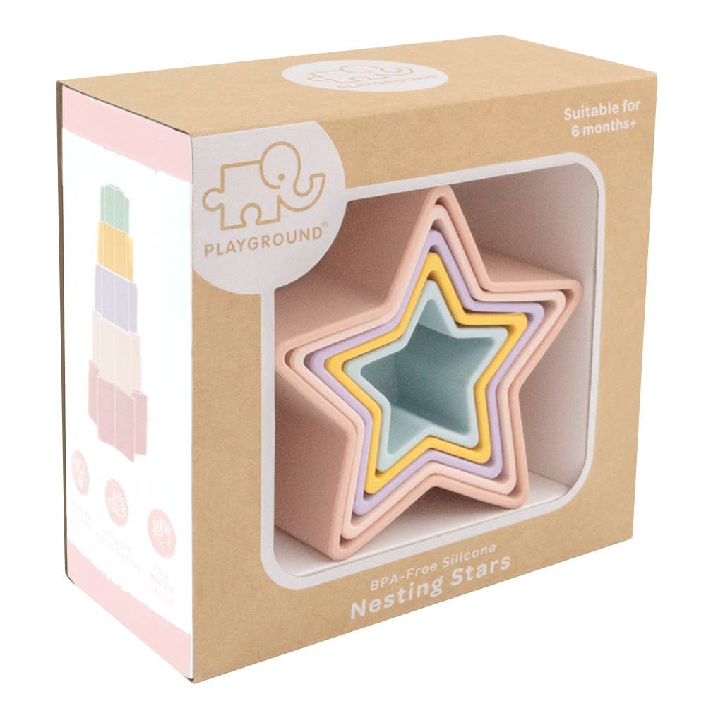 Silicone Nesting Stars  - Multi