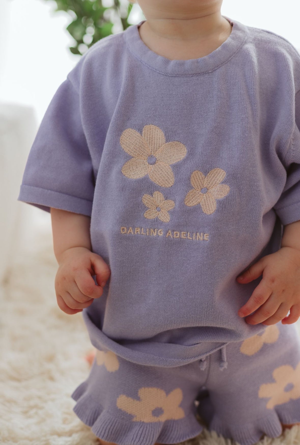 Knitted Tee | Lilac Posy