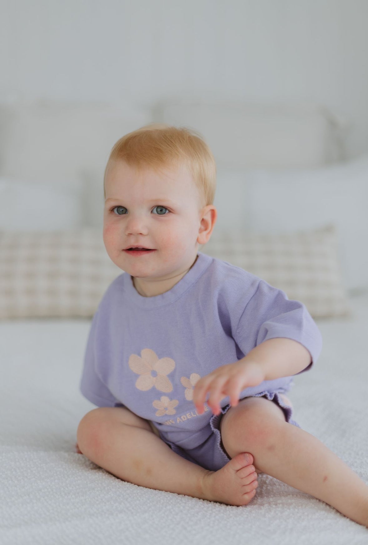 Knitted Tee | Lilac Posy