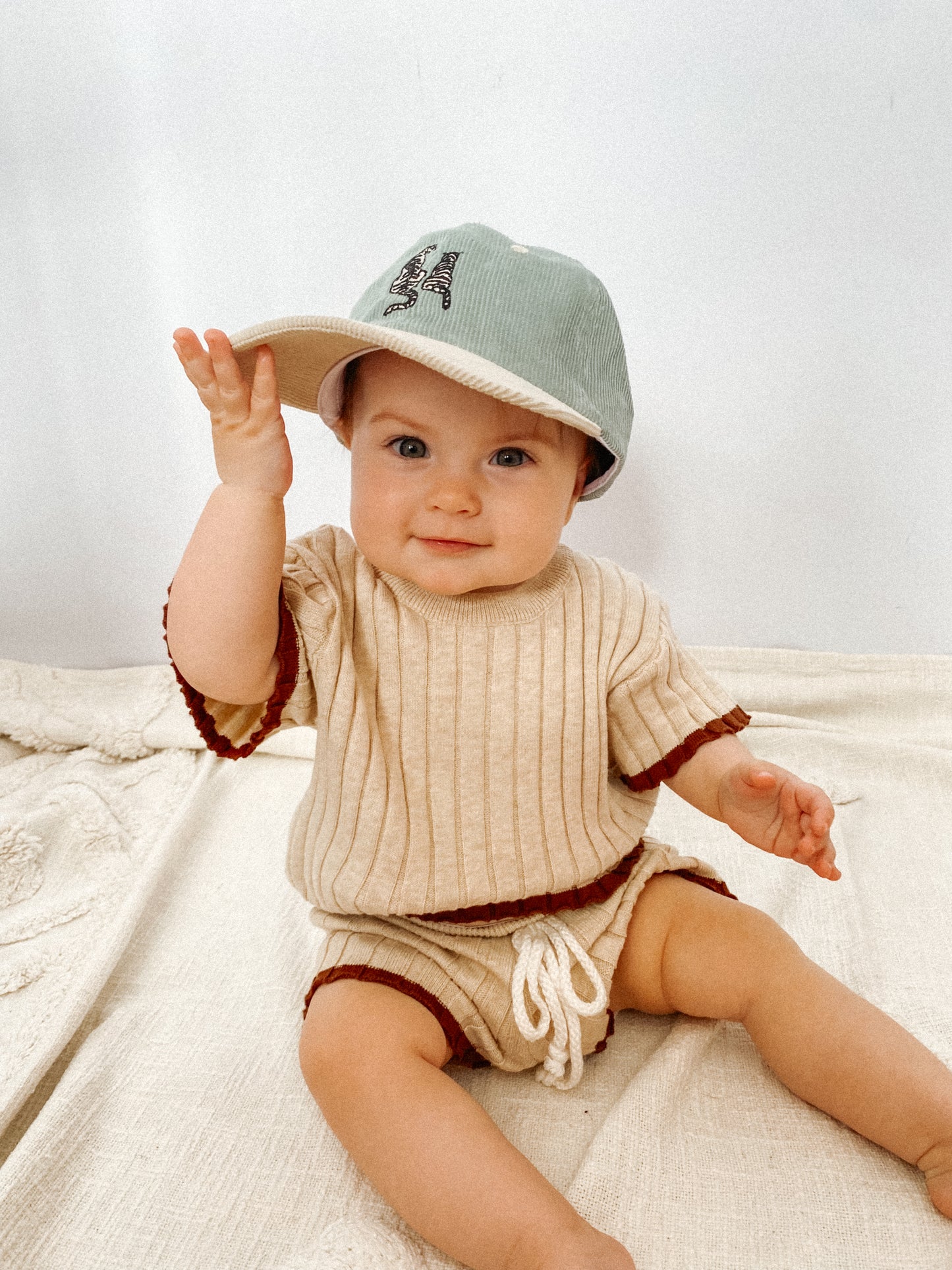 MINI | Corduroy Cap | Sage & Butter