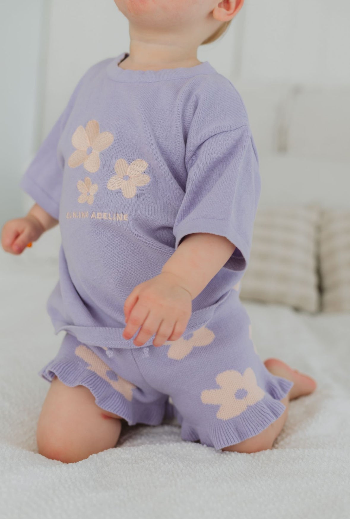 Knitted Tee | Lilac Posy