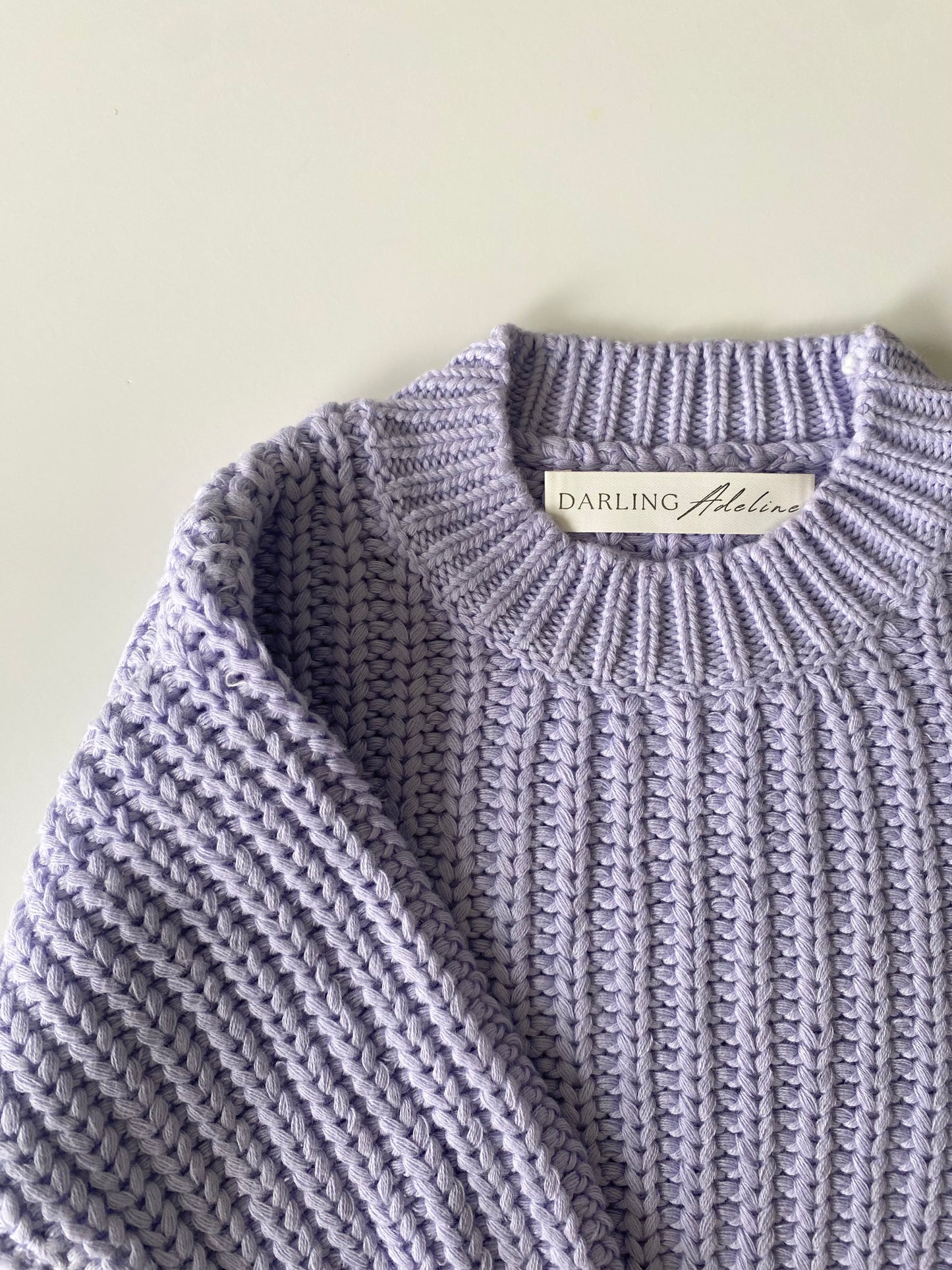 Chunky Knit Jumper | Lilac