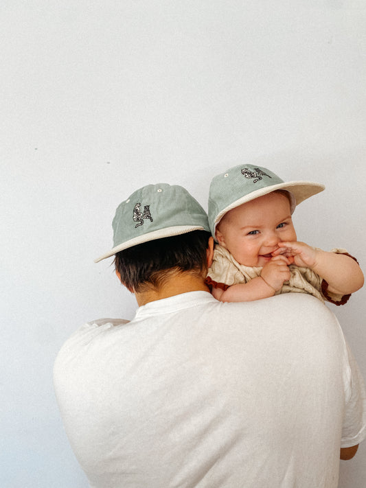 DAD + CUB SET | Corduroy Cap | Sage & Butter