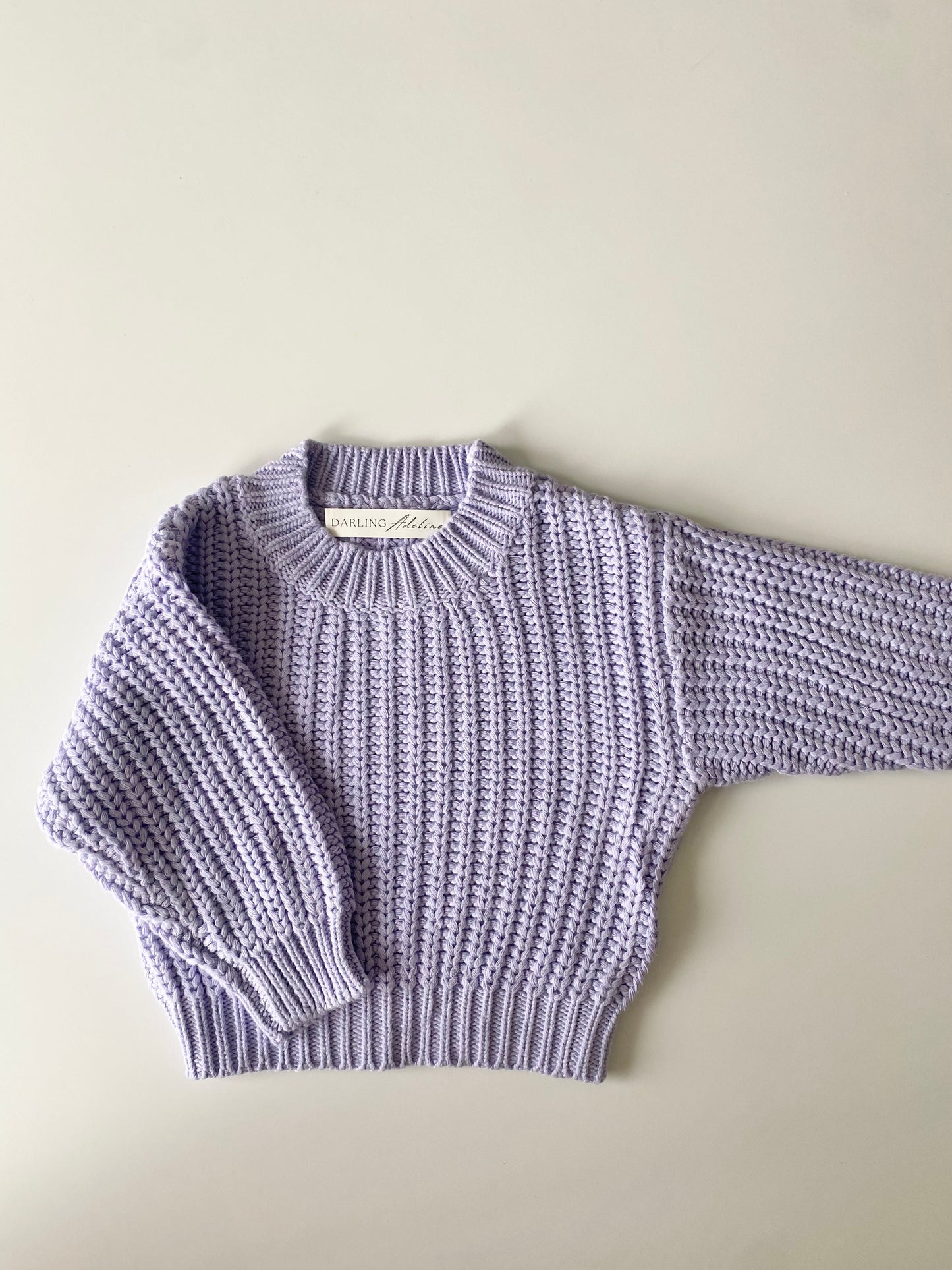 Chunky Knit Jumper | Lilac