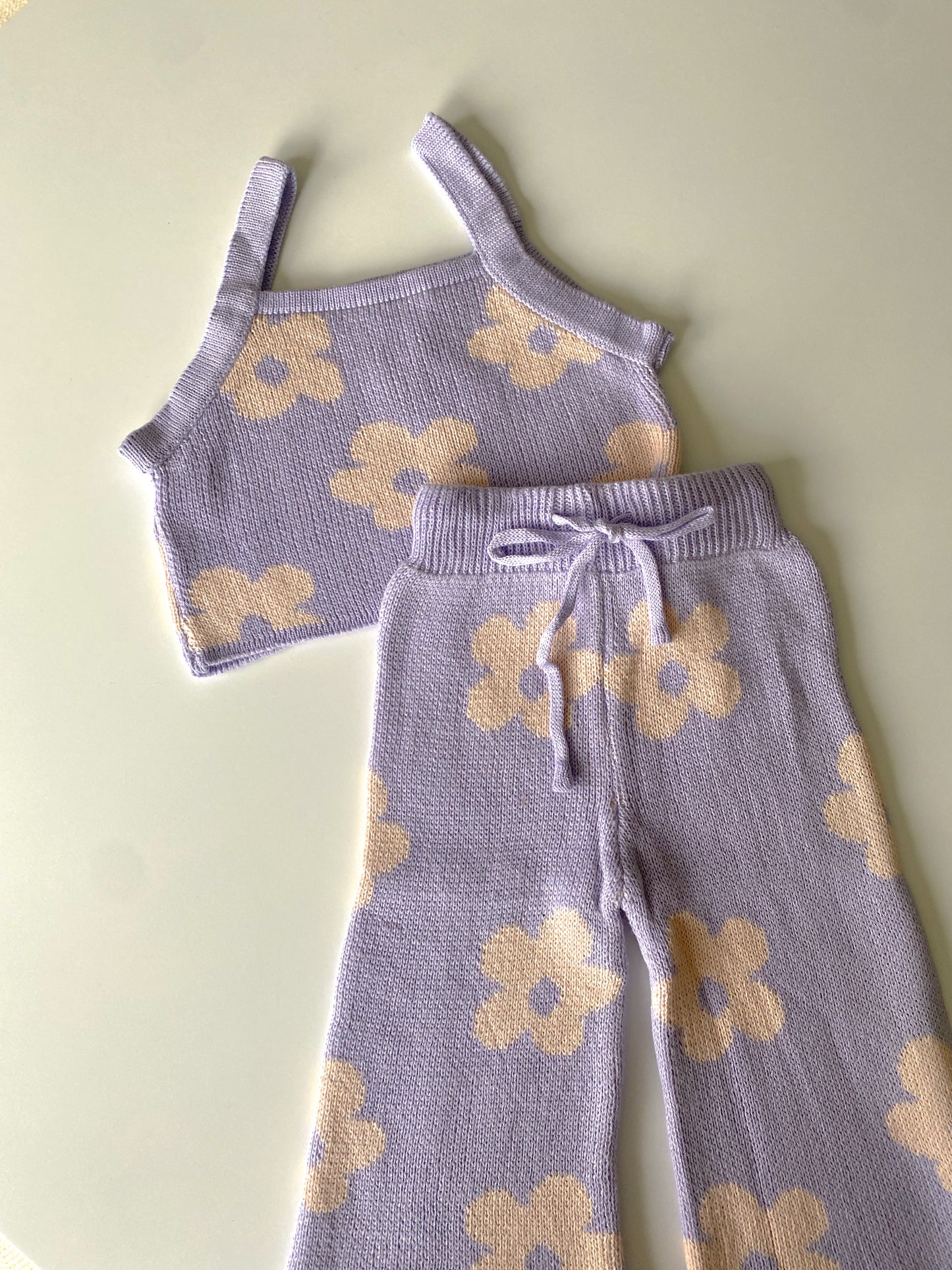 Knit Pants | Lilac Posy | Seconds