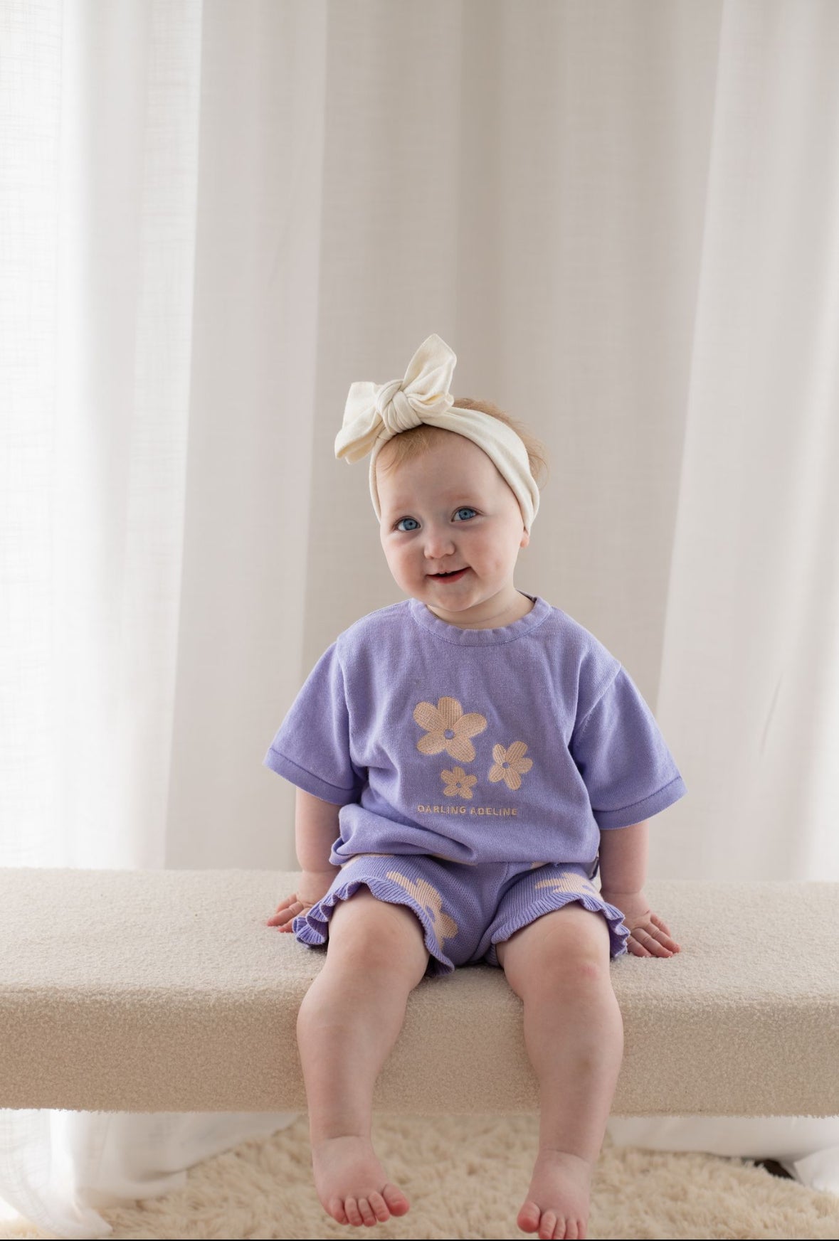 Knitted Tee | Lilac Posy