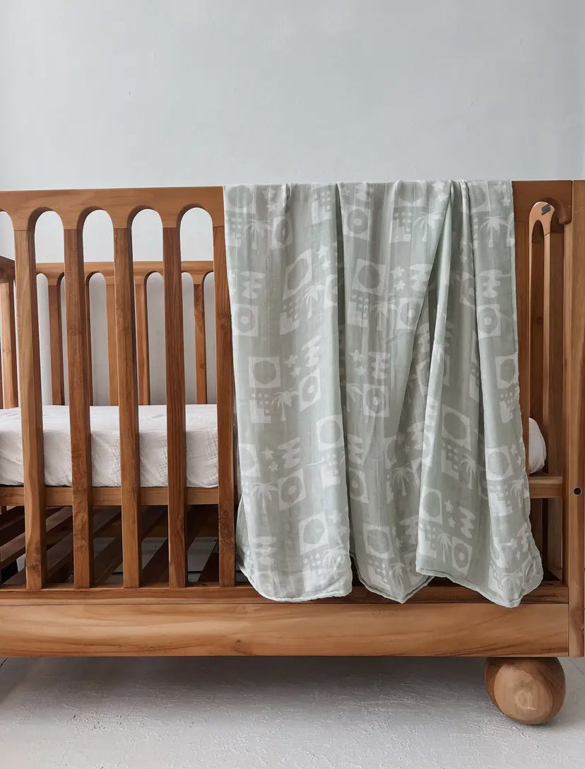 Seakaboo | Organic Bamboo Cotton
Swaddle Wrap | Green Zailie