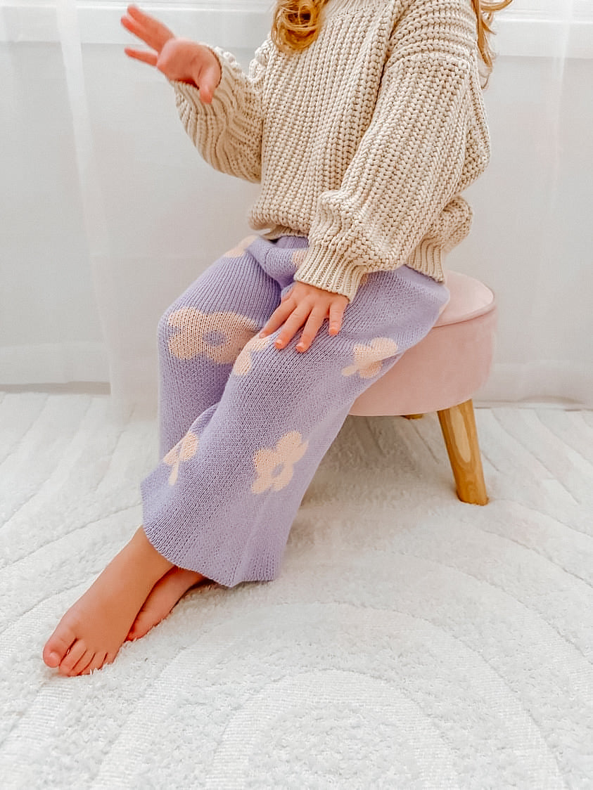 Knit Cropped Pants | Lilac Posy