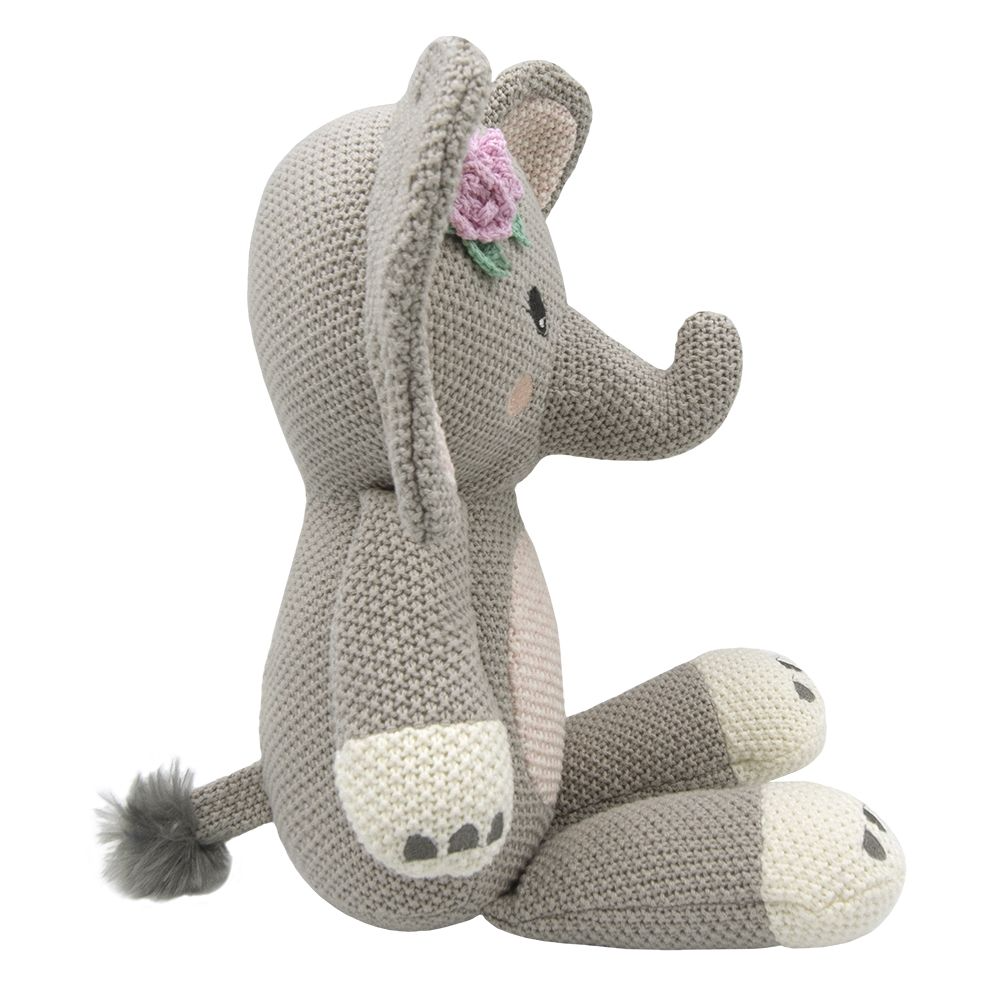 Ella the Elephant Knitted Toy