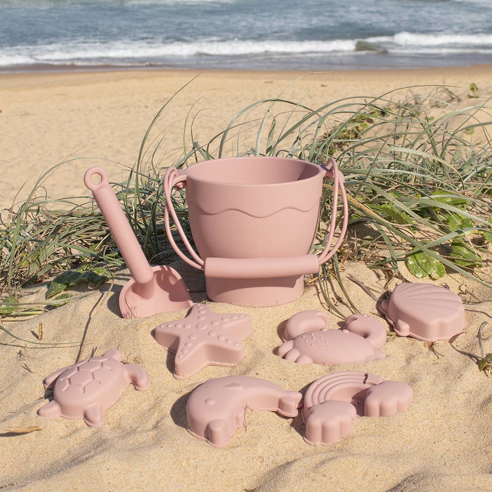 Silicone 8pc Bucket & Spade Set - Rose